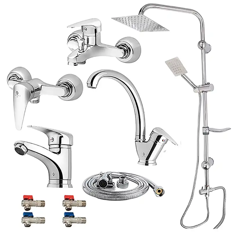 ست شیرآلات آکوا ریس مدل کارن قهرمان تک 2024 مجموعه 10عددی