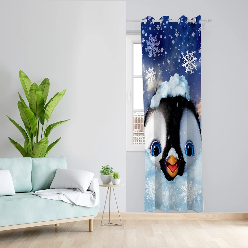 پرده کارتونی گل مدل مخمل پانچی کد 4773 z سایز 140x200 سانتی متر