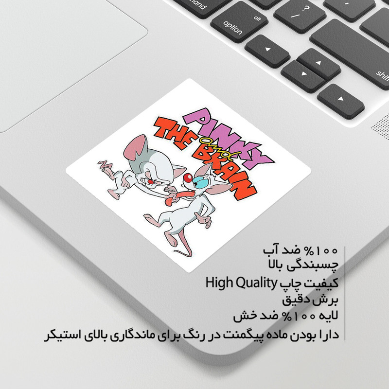 استیکر لپ تاپ ماسا دیزاین طرح PINKY مدل STKA00249