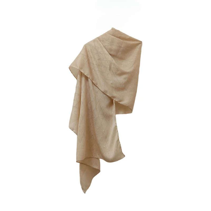 شال زنانه مدل کریستال ابریشم نگین لوزی