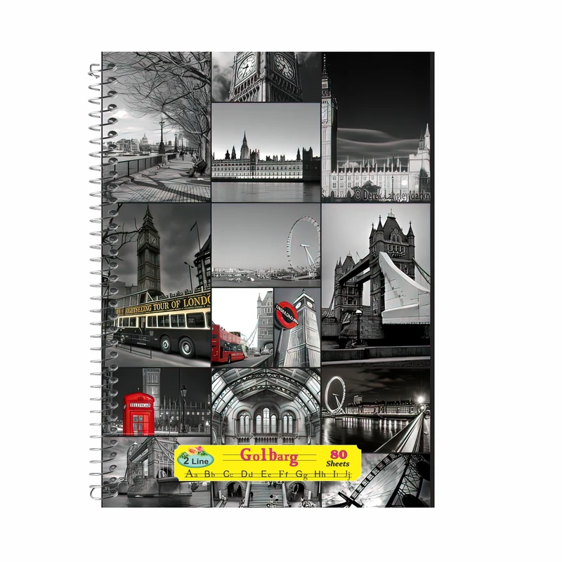 دفتر زبان 80 برگ گلبرگ مدل دانشجویی کد 7035