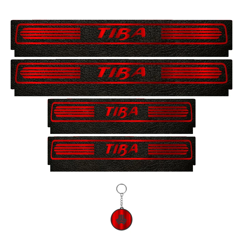 برچسب پارکابی خودرو لندمون کد LM068 MR مناسب برای تیبا مجموعه 4 عددی به همراه جا کلیدی