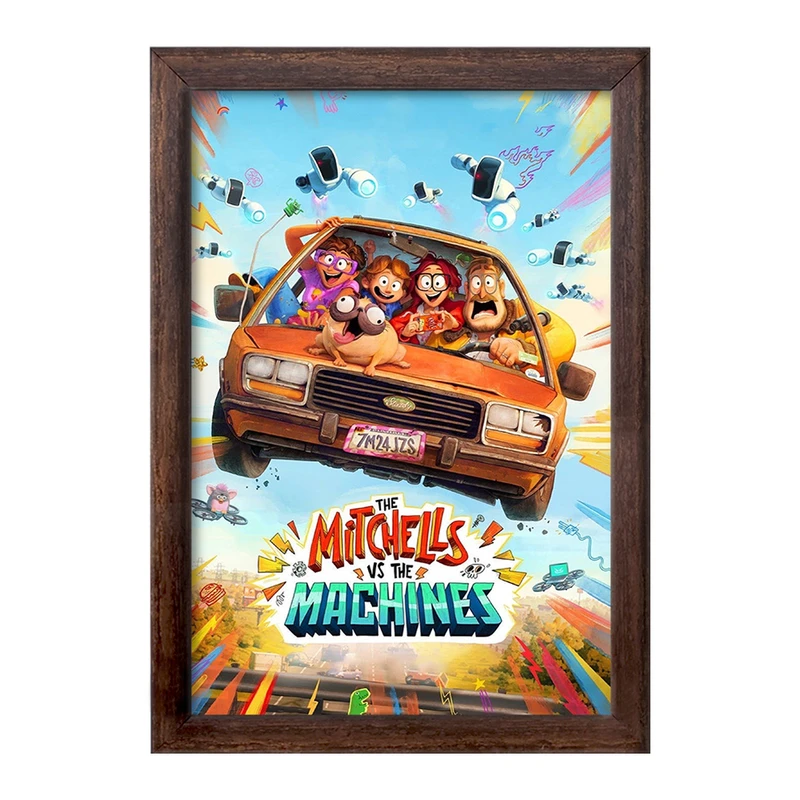 تابلو خندالو طرح میچل ها علیه ماشین ها کد F2226