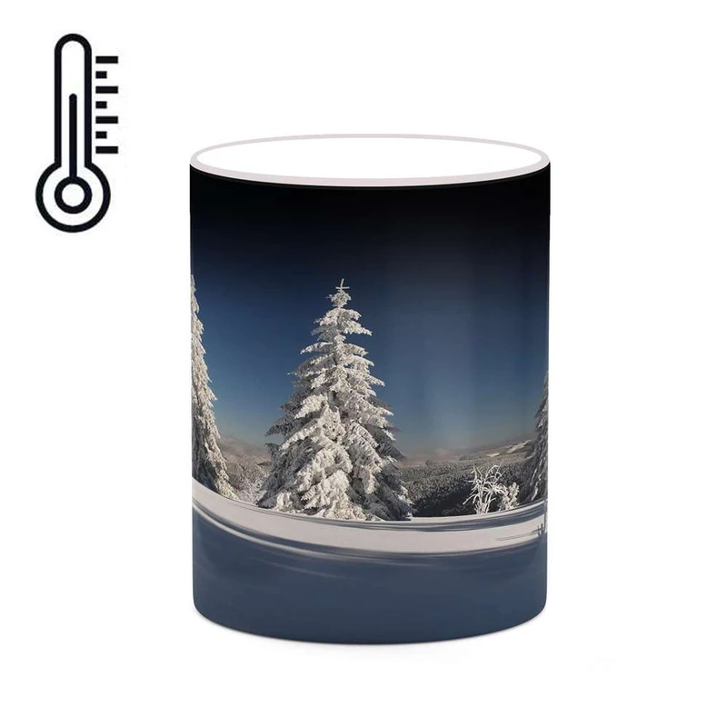 ماگ حرارتی کاکتی مدل منظره برفی کد mgh18465