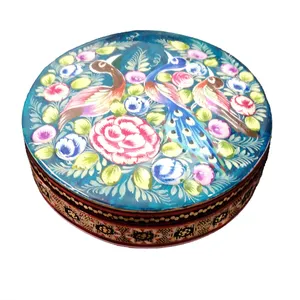 جعبه جواهرات خاتم کاری مدل دایره ای کد 33