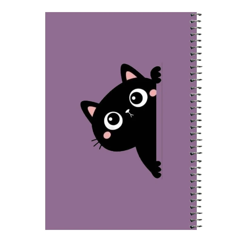 دفتر مشق 80 برگ اس جی مدل گربه سیاه     