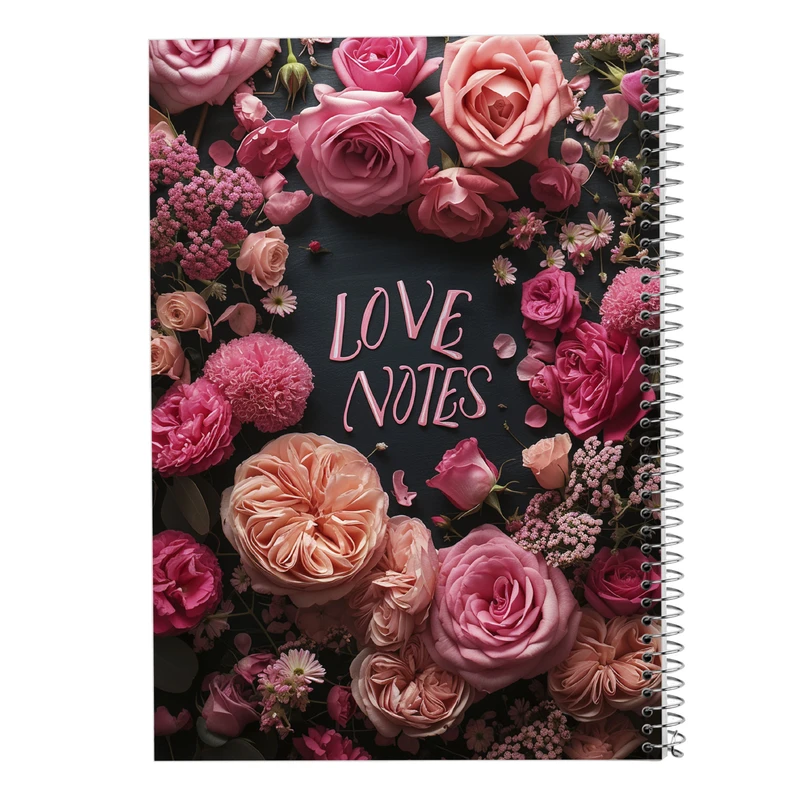 دفتر ژورنال نویسی 50 برگ مدوپد مدل نقطه ای طرح عاشقانه love کد DF14252