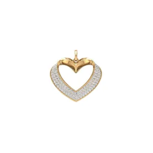 آویز گردنبند طلا 18 عیار زنانه قیراط طرح قلب کد GH1917