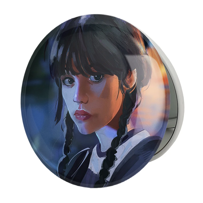 آینه جیبی خندالو طرح سریال ونزدی Wednesday مدل تاشو کد 25235 