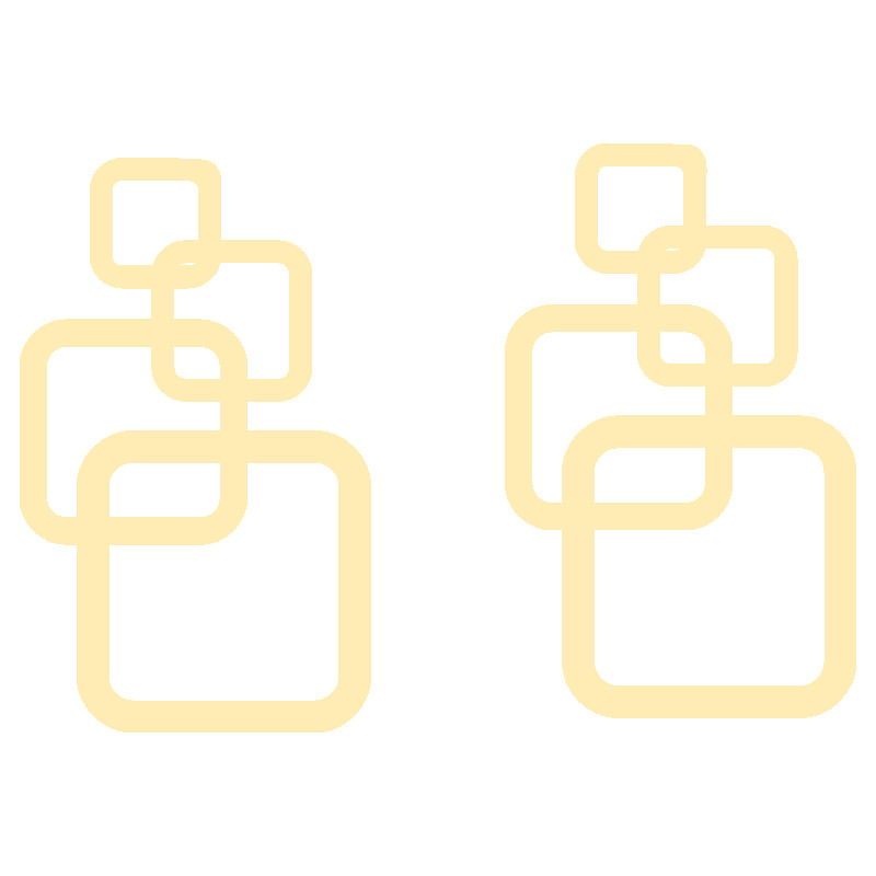 گوشواره طلا 18 عیار زنانه کرابو طرح مربع مینیمال مدل Kr5298