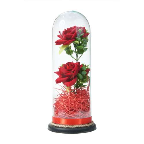 باکس گل مصنوعی مدل دو گل دیو و دلبر
