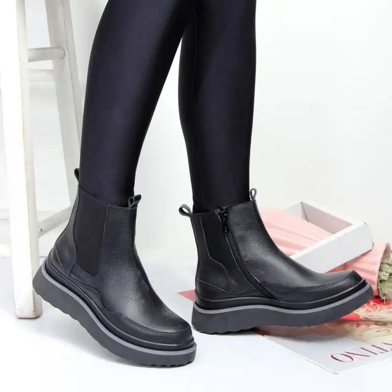 نیم بوت زنانه پاتن چرم آفتاب مدل A40