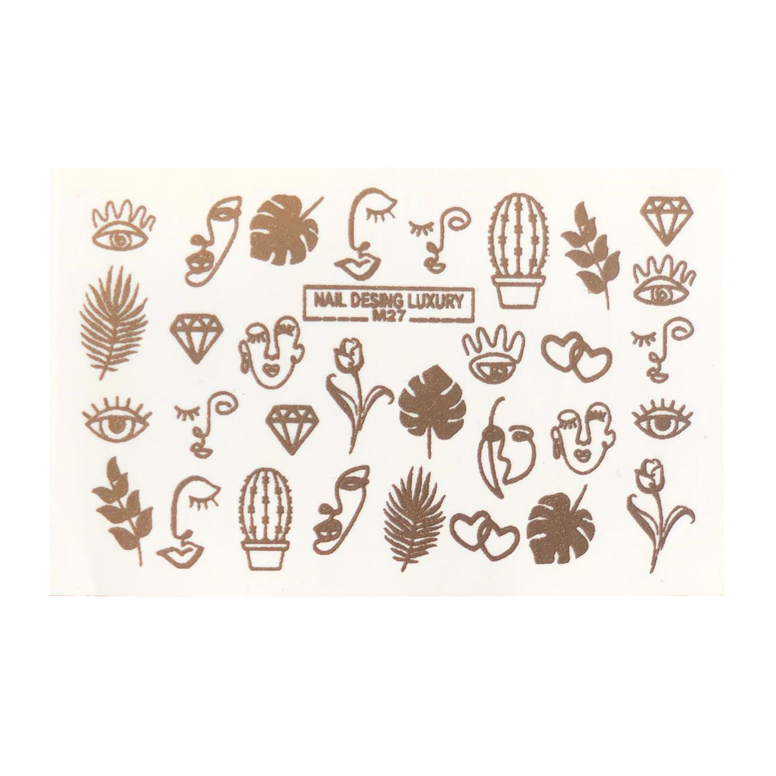 استیکر طراحی ناخن مدل M-27