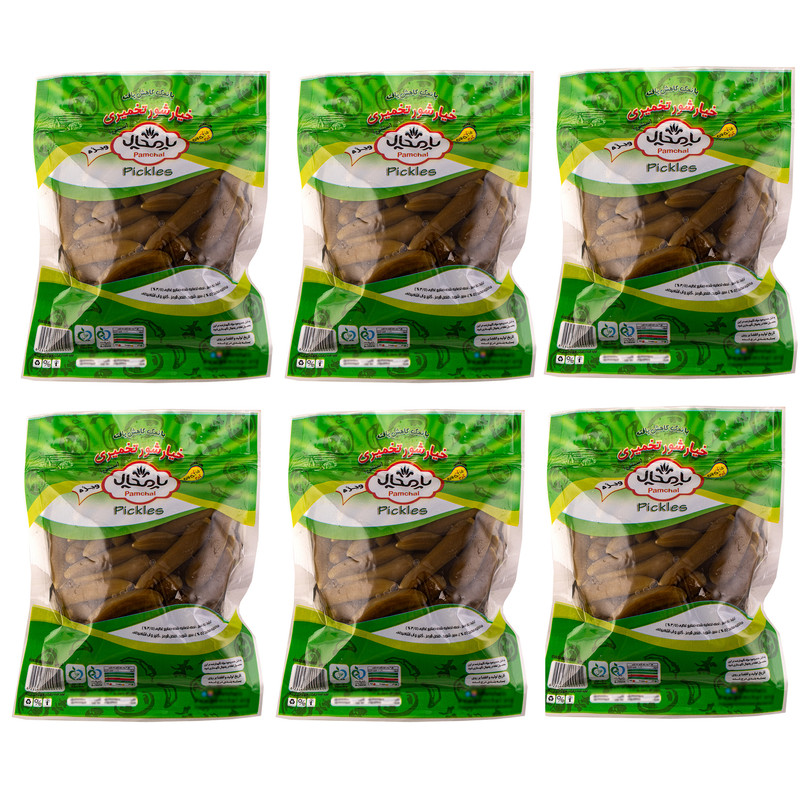 خیارشور تخمیری سنتی ویژه پامچال - 525 گرم مجموعه 6 عددی