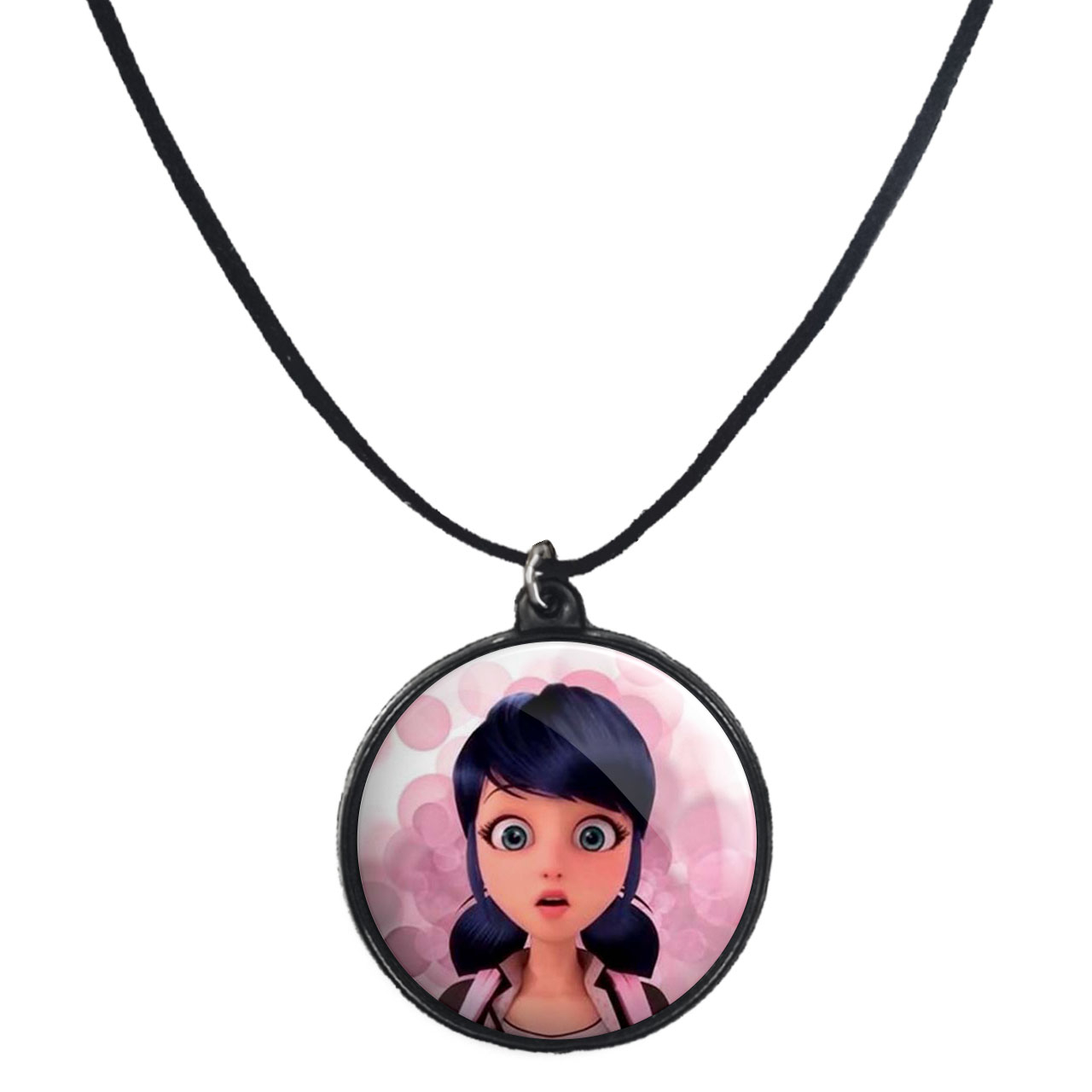 گردنبند پرمانه طرح کفشدوزکی کد pmb.744 مدل دو طرفه