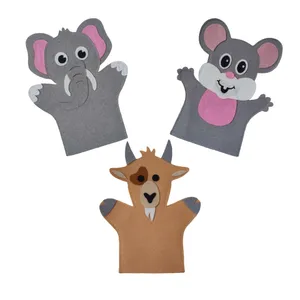 عروسک رهام پاپالو مدل دستی طرح حیوانات مجموعه 3 عددی کد 02