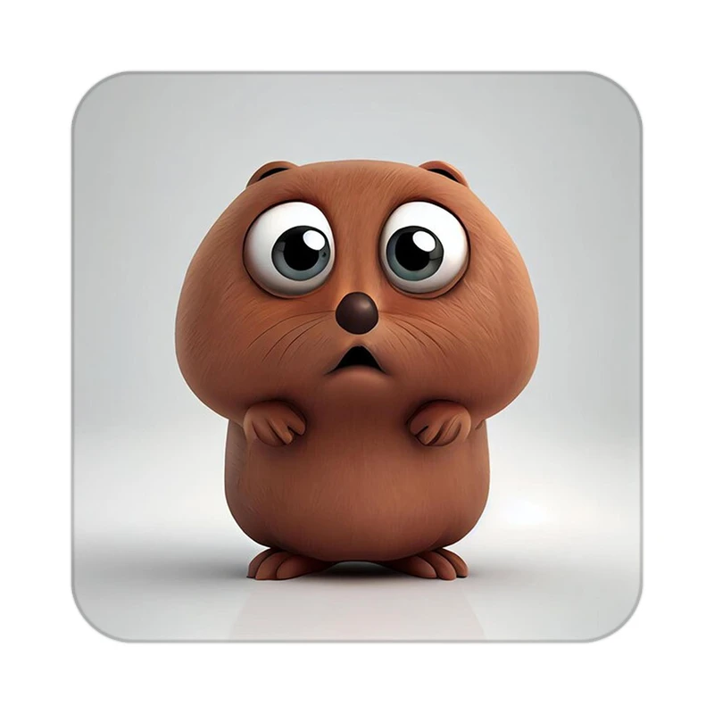 زیر لیوانی کاکتی طرح حیوانات کارتونی مدل mp27469