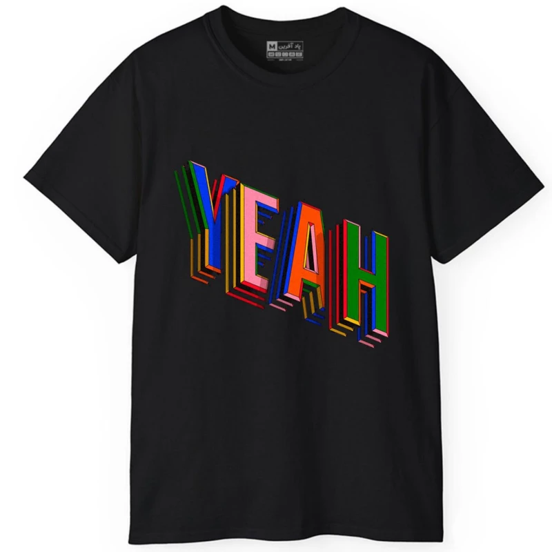 تی شرت آستین کوتاه مردانه پاد آفرین مدل کلمه انگلیسی کد254