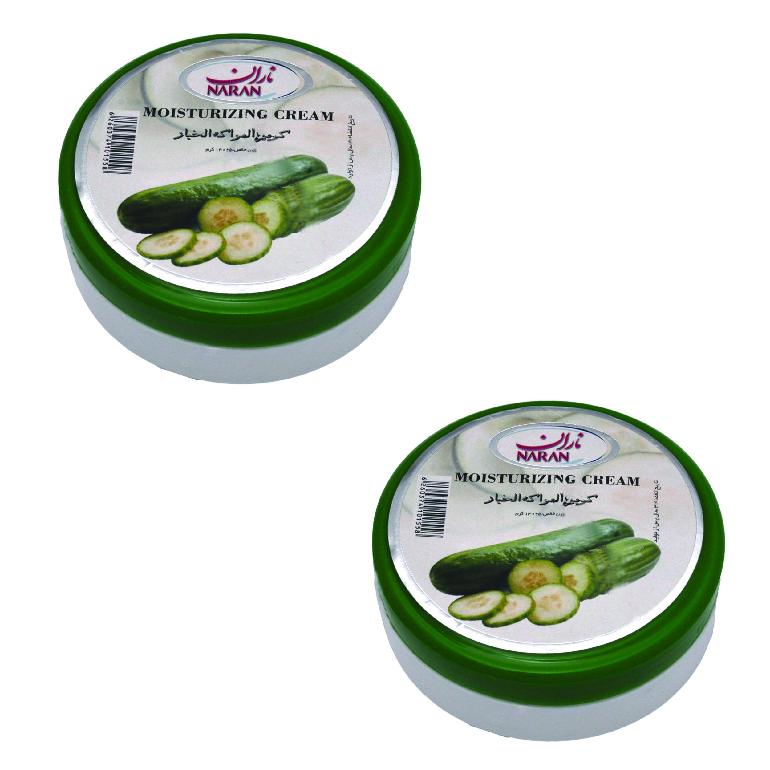 کرم مرطوب کننده ناران مدل خیار وزن 140 گرم مجموعه 2 عددی