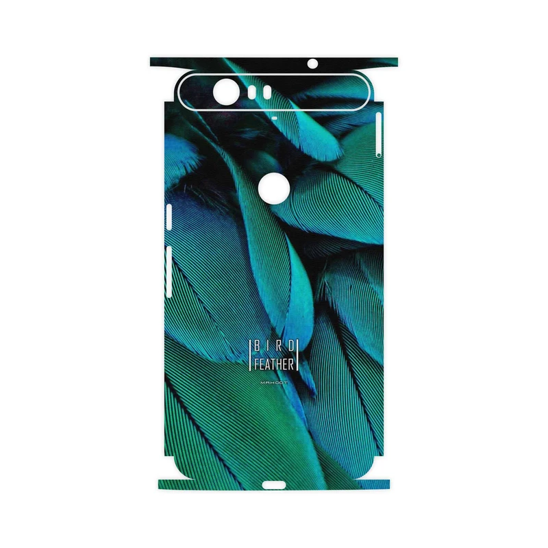 برچسب پوششی ماهوت مدل Green Feather-FullSkin مناسب برای گوشی موبایل گوگل Nexus 6P