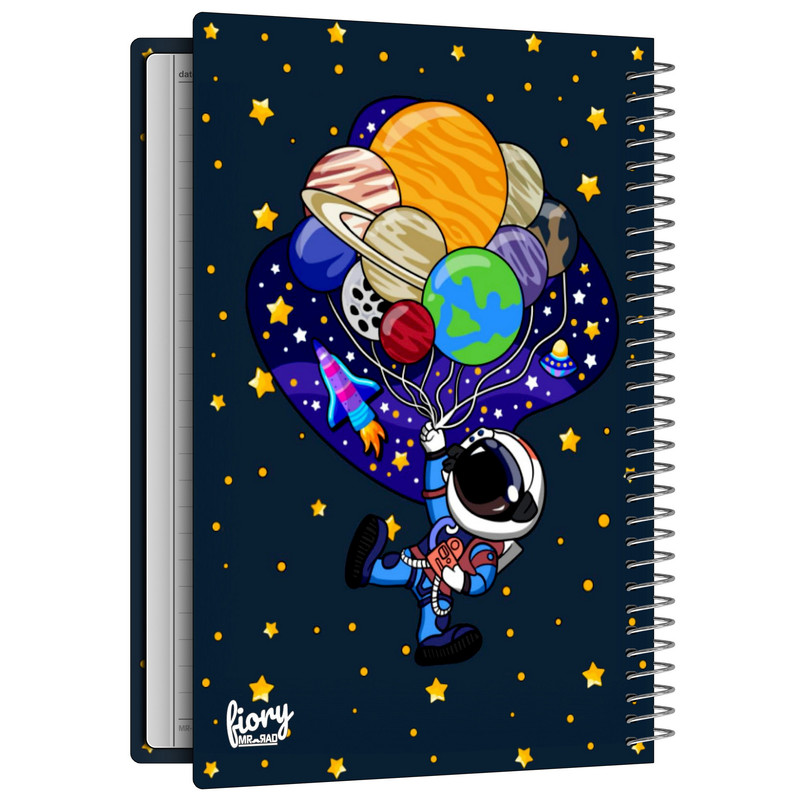 دفتر مشق 50 برگ مستر راد طرح سفر به فضا مدل فضانورد کد fiory 2470