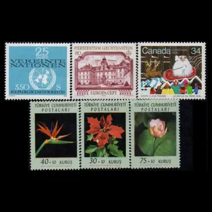 تمبر یادگاری مدل خارجی مجموعه 6 عددی 