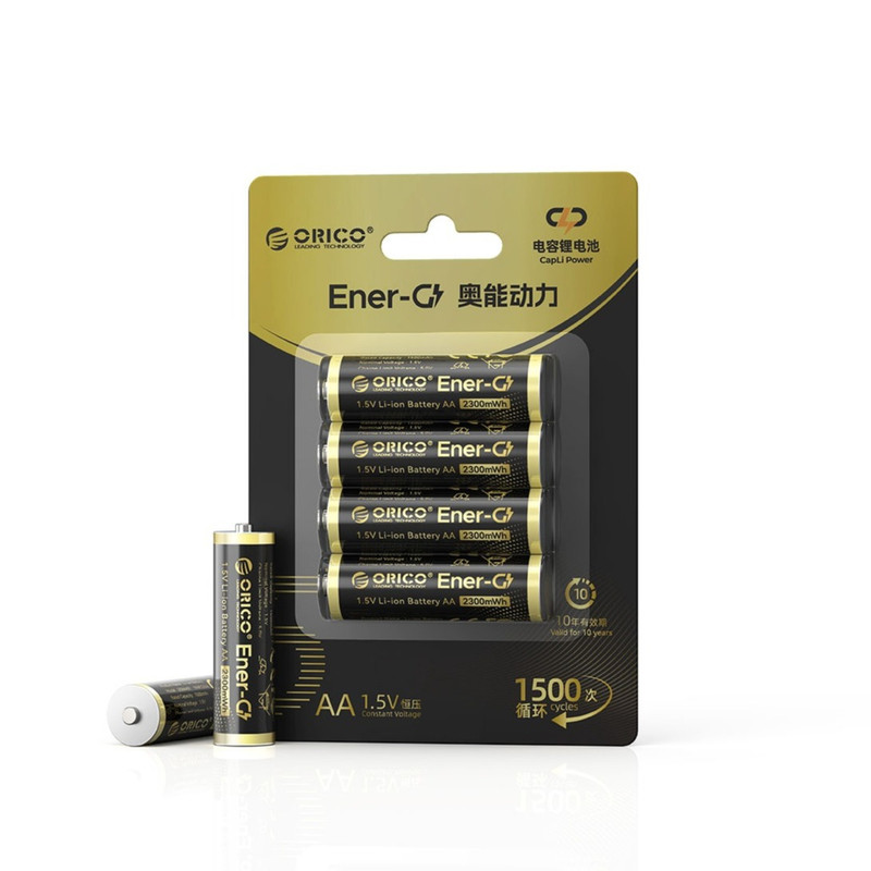 باتری لیتیومی قابل شارژ اوریکو مدل EG5-UN-4PK-BP ظرفیت 2300 میلی‌آمپر ساعت بسته 4 عددی 