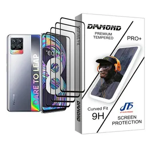 JF Diamond Glass MIX004 Screen Protector For Realme 8 Pack Of 4