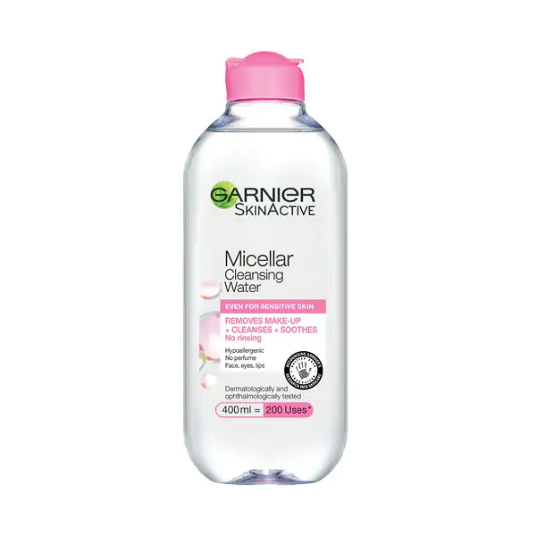 آب پاک کننده آرایش صورت گارنیه مدل Micellar حجم 400 میلی لیتر آب پاک کننده آرایش صورت گارنیه مدل Micellar حجم 400 میلی لیتر