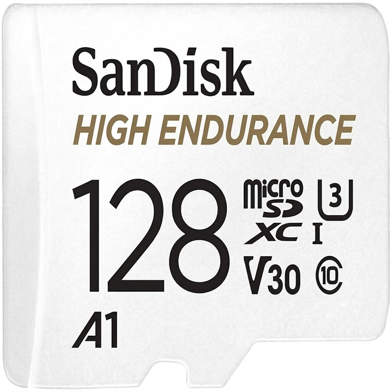 کارت حافظه microSDXC سن دیسک مدل High Endurance کلاس A1 استاندارد UHS-I U3 سرعت 100 مگابایت بر ثانیه ظرفیت 128 گیگابایت