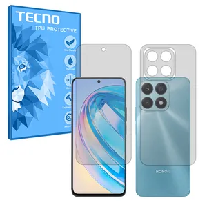 Tecno Resistant model transparent screen protector suitable for Honor X8a Mobile phone along with the back protector
