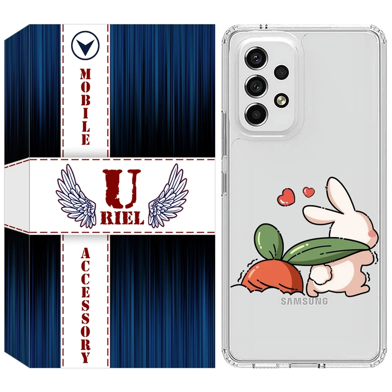 کاور یوریل مدل Clear کد 71 طرح خرگوش مناسب برای گوشی موبایل سامسونگ Galaxy A32 5G / M32 5G