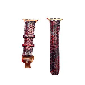 بند صنایع چرم پیری مدل P05 مناسب برای اپل واچ 42/44/45/49 میلیمتری