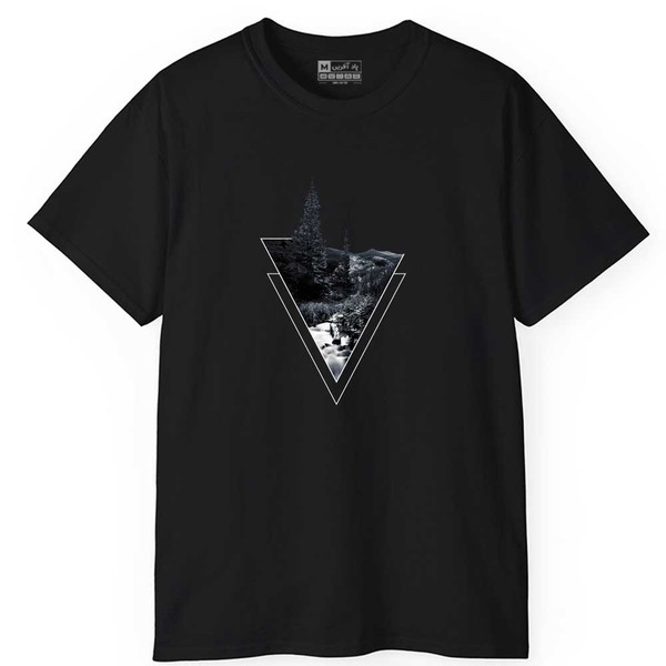 تی شرت آستین کوتاه مردانه پاد آفرین مدل طبیعت کد 0295