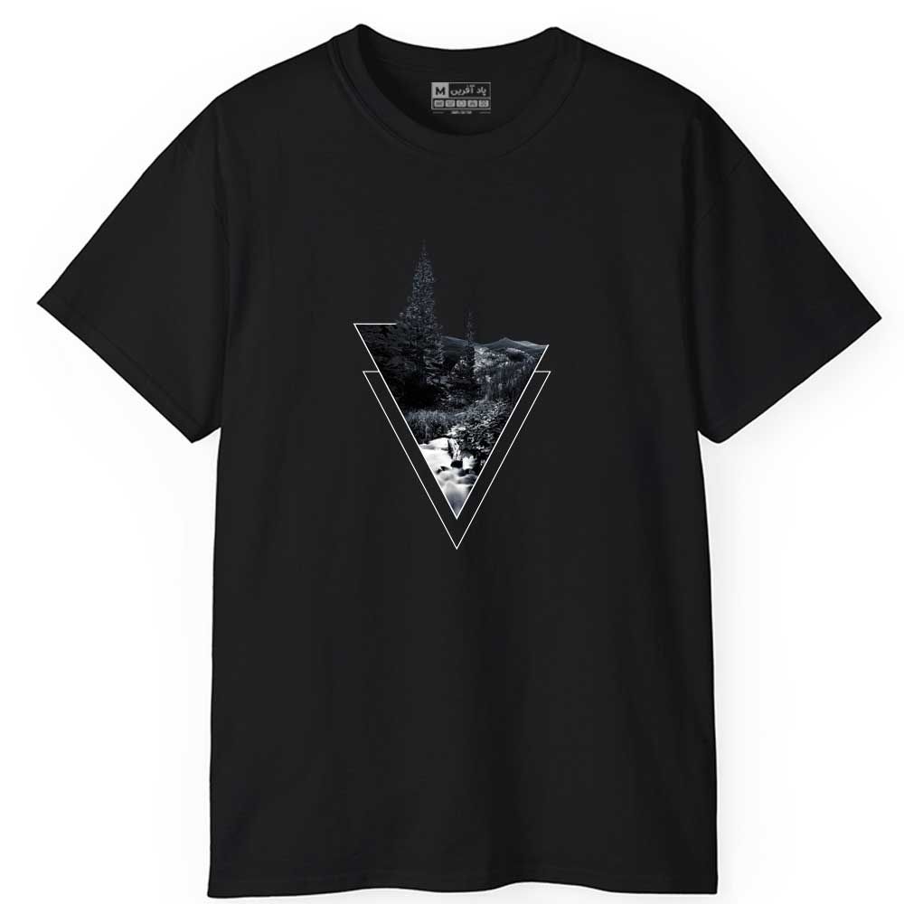 تی شرت آستین کوتاه مردانه پاد آفرین مدل طبیعت کد 0295 - - 5