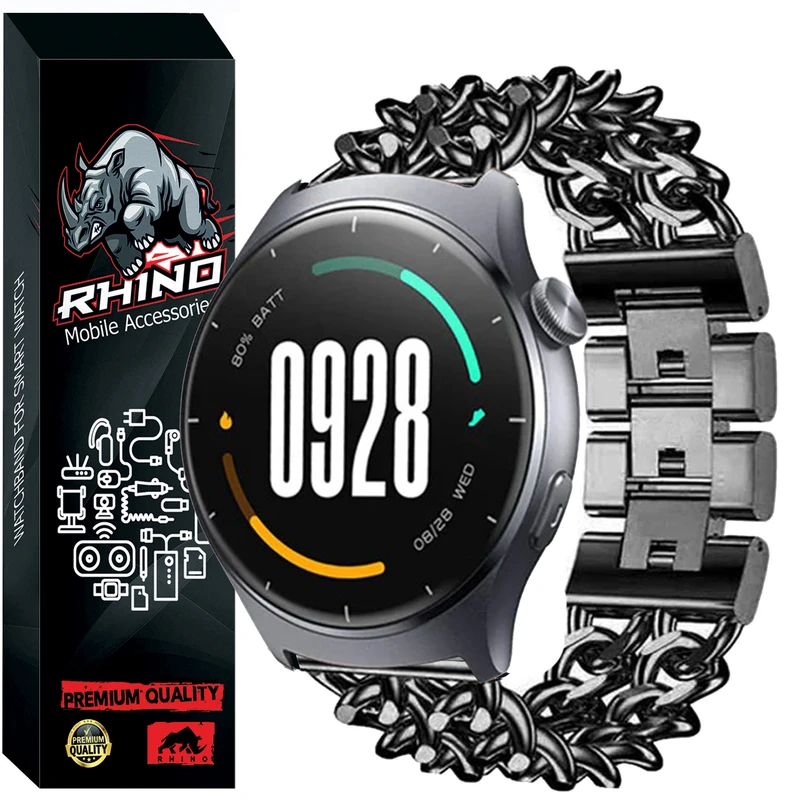 بند راینو مدل کارتیر دو ردیف مناسب برای ساعت هوشمند میبرو Mibro Lite 3