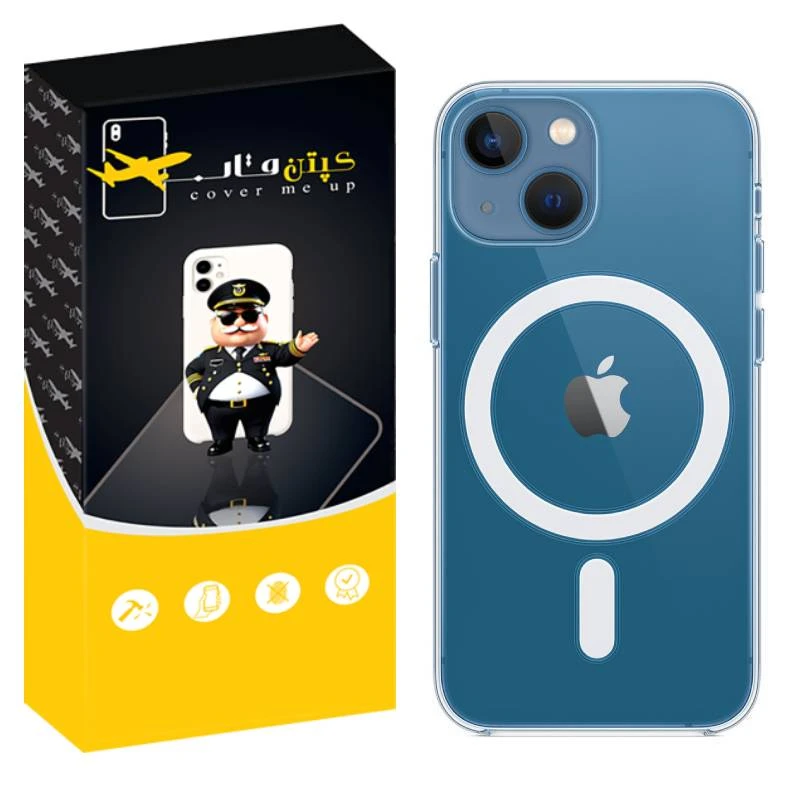 کاور کپتن قاب مدل مگ سیف طرح ژله ای مناسب برای گوشی موبایل اپل iPhone 13 / 14