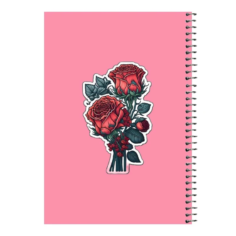 دفتر مشق 80 برگ اس جی مدل گل رز   