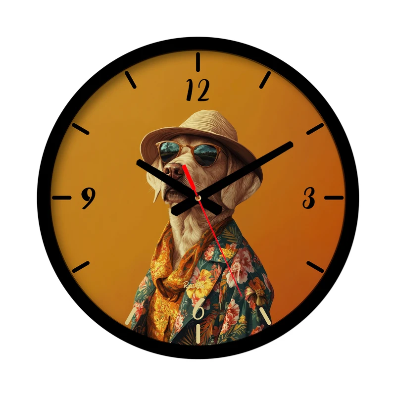 ساعت رومیزی عقربه‌ای راویتا مدل سگ خوشتیپ کد 3680