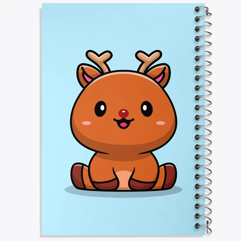 دفتر ژورنال نویسی 50 برگ خندالو مدل نقطه ای طرح حیوانات بامزه گوزن کد 29633