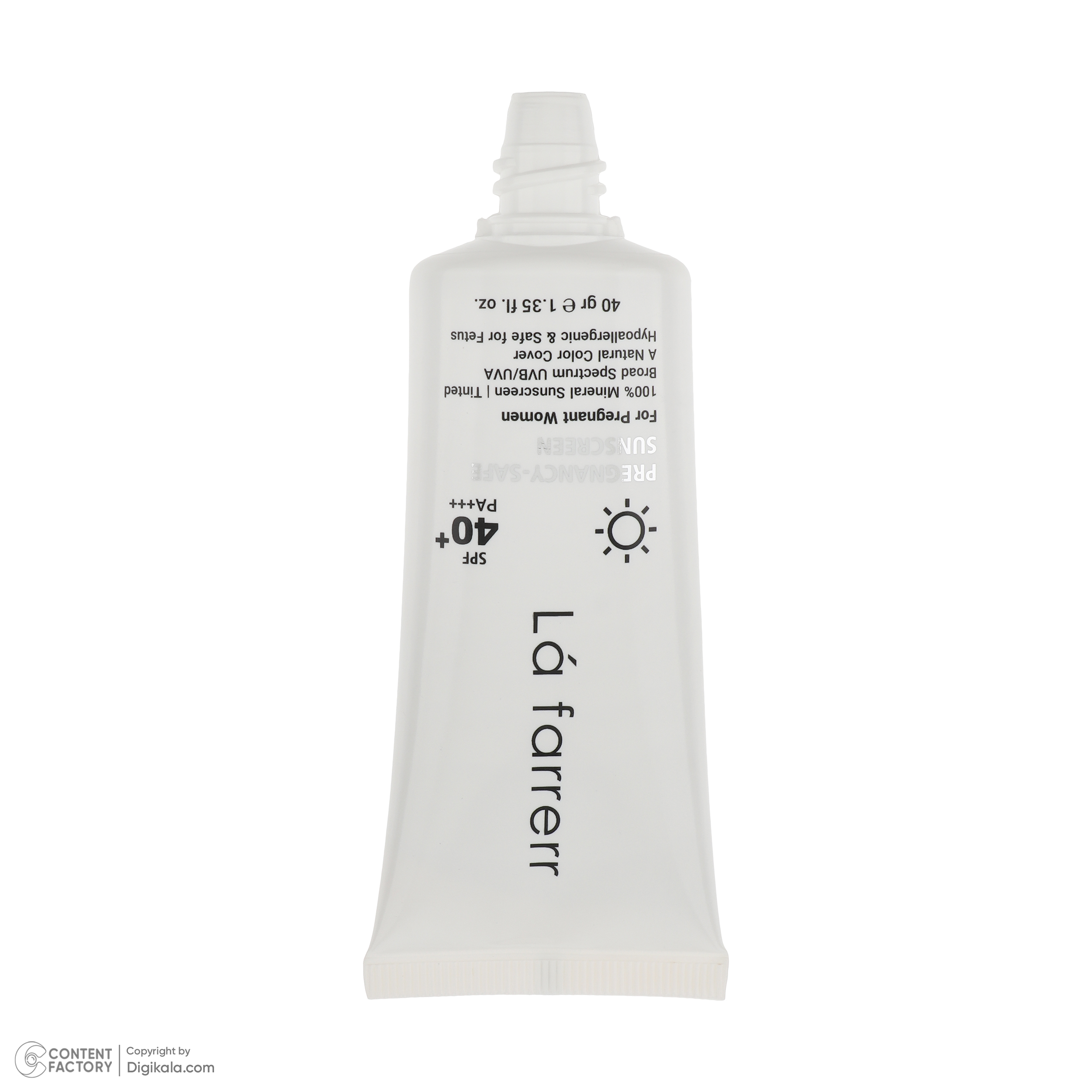 کرم ضد آفتاب رنگی لافارر مناسب دوران بارداری، SPF 40، مدل Pregnant مناسب انواع پوستهای وزن 40 گرم