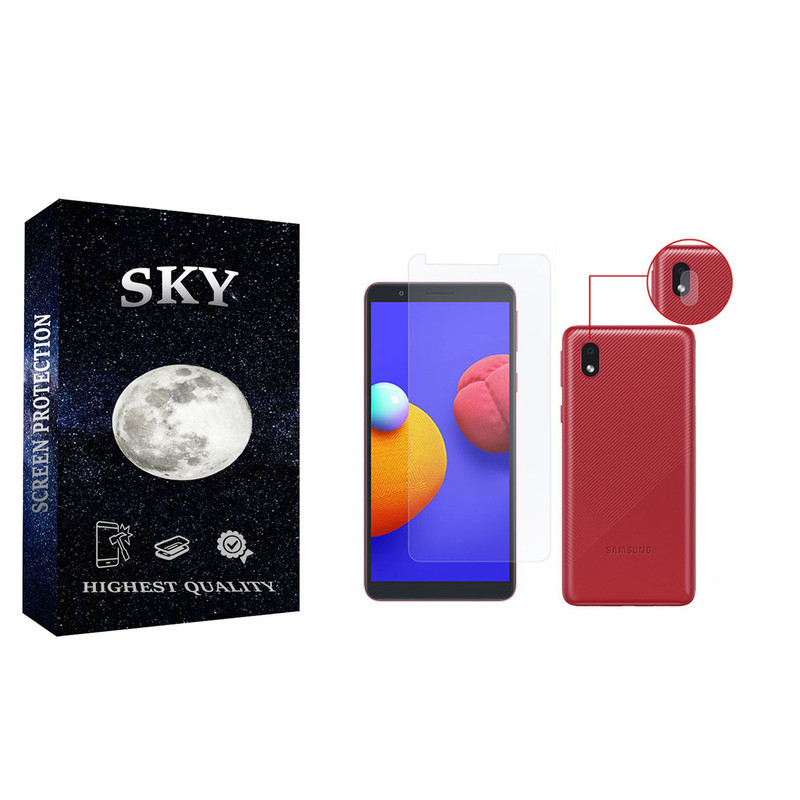 محافظ صفحه نمایش اسکای مدل SDHK-01 مناسب برای گوشی موبایل سامسونگ Galaxy A01 core به همراه محافظ لنز دوربین