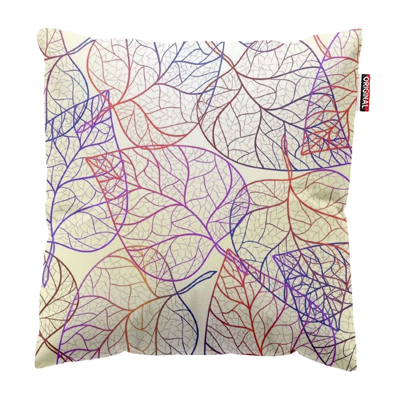 کوسن پاد آفرین طرح مینیمال برگ کد 5248 سایز 40*40 سانتی متر