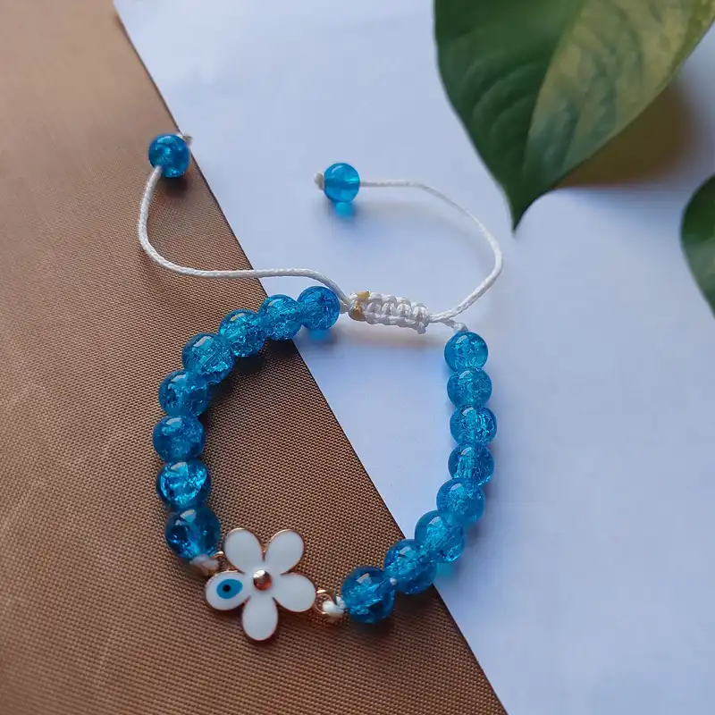 دستبند زنانه مدل سنگی طرح گل کد HC358