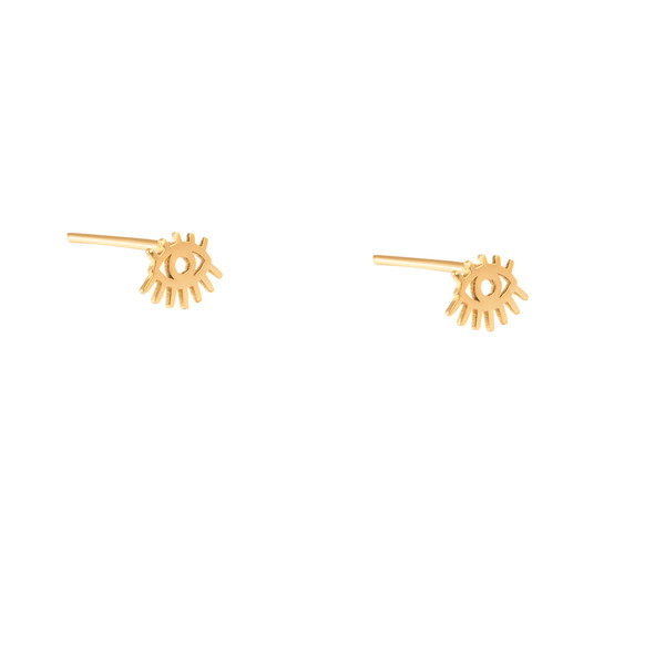 گوشواره طلا 18 عیار زنانه پرسته مدل چشم