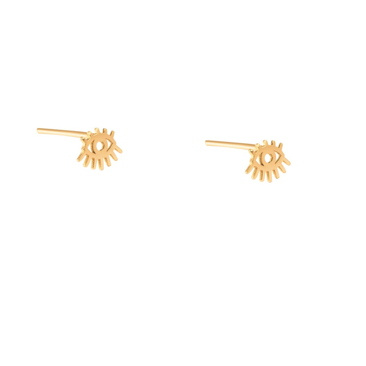 گوشواره طلا 18 عیار زنانه پرسته مدل چشم -  - 1