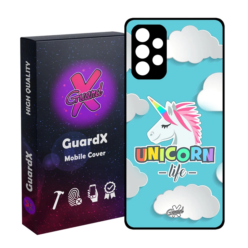 کاور گارد ایکس طرح Unicorn مدل Glass10060 مناسب برای گوشی موبایل سامسونگ Galaxy A52