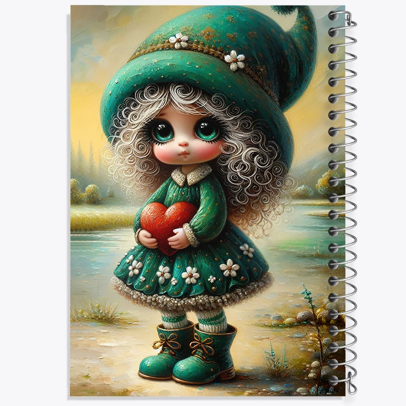 دفتر نقاشی 50 برگ خندالو طرح دخترانه بامزه کد N5140