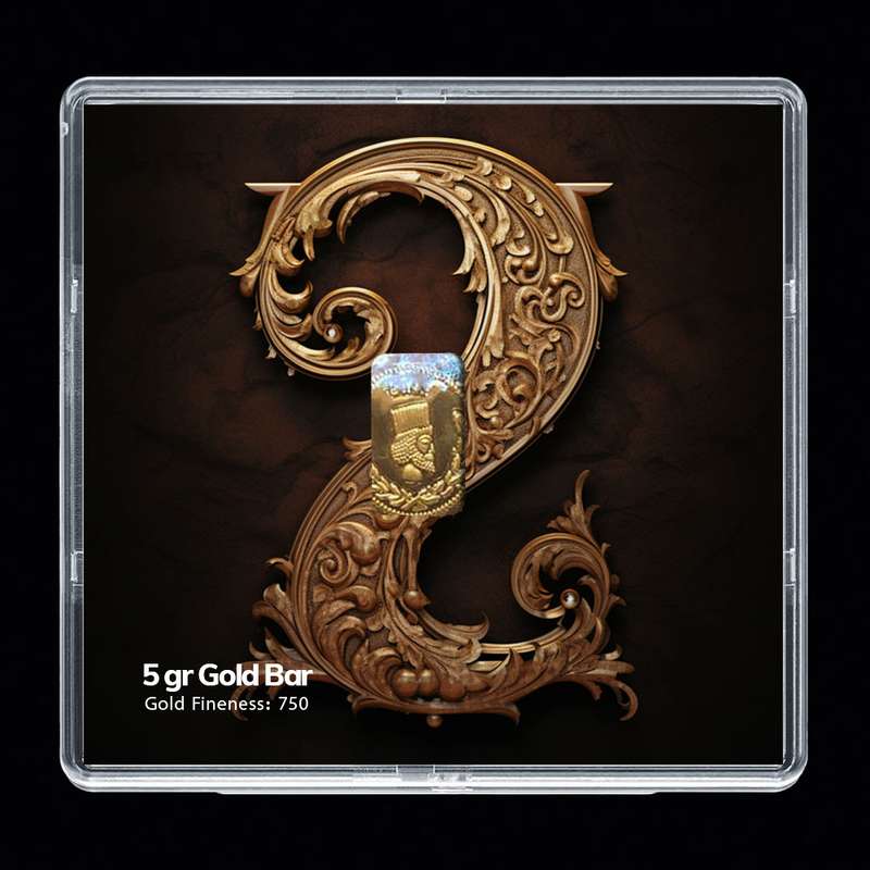 شمش طلا 18 عیار مدوپد مدل عدد 2  کد SG-10200