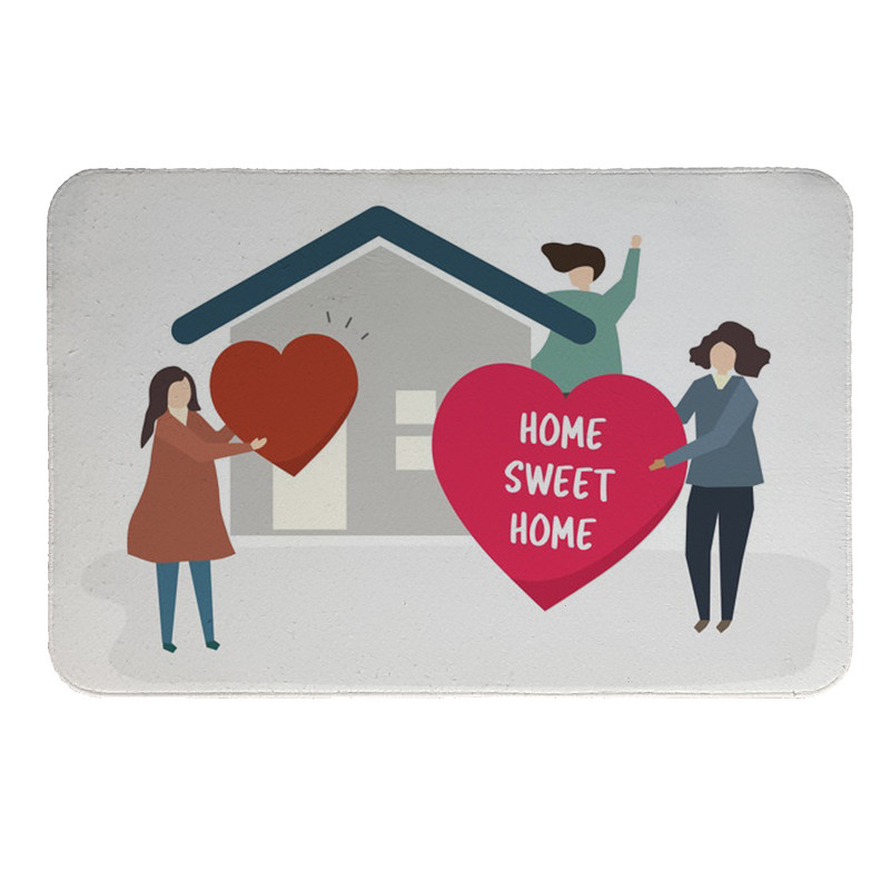 پادری طرح Sweet Home کد 8234 سایز 110× 80 سانتی متر پادری طرح Sweet Home کد 8234 سایز 110× 80 سانتی متر
